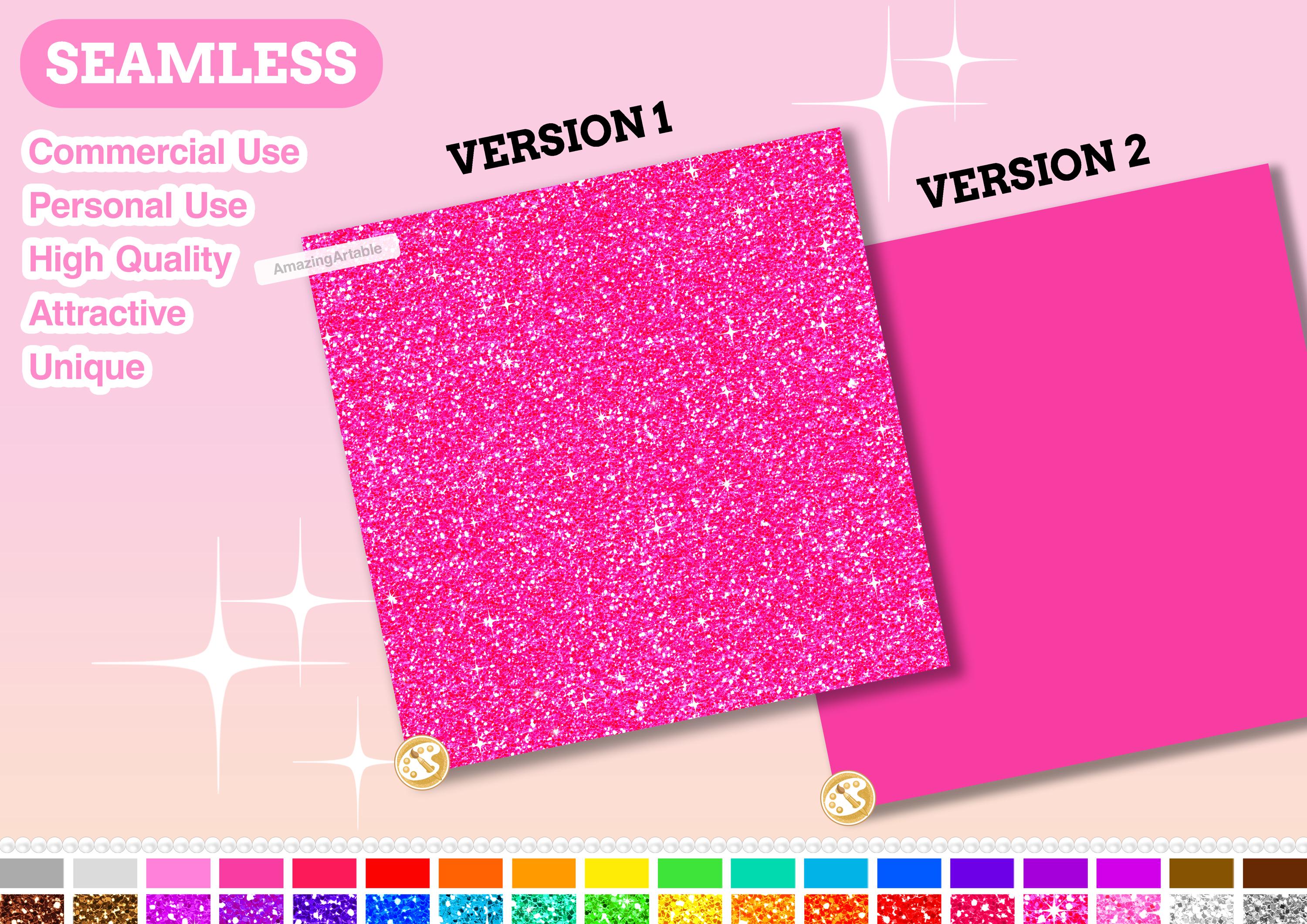 Solids & Glitters Seamless Digital Paper: Bright Rainbow Glitter ...