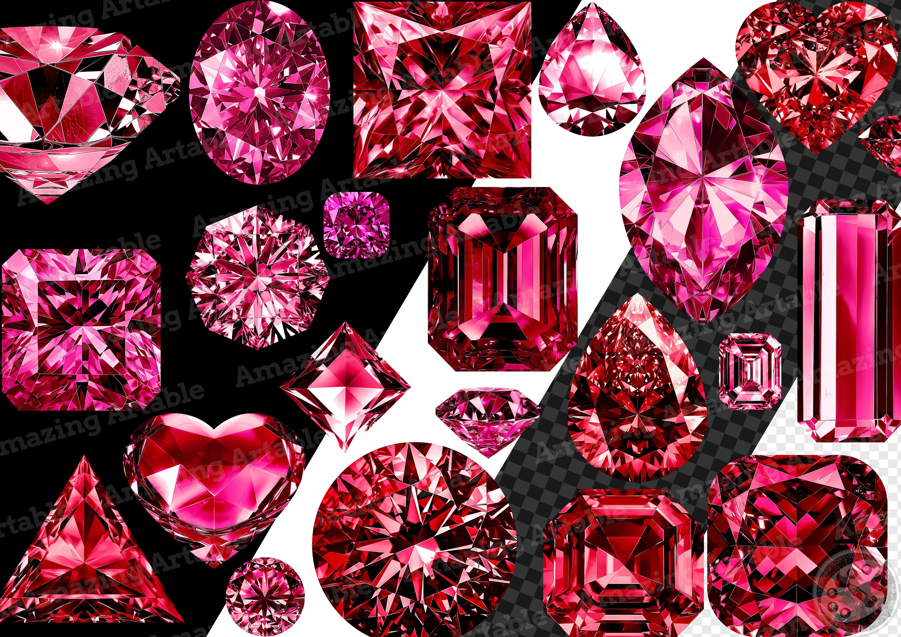 Luxury Ruby Diamonds Clipart: Ruby Gemstones High-quality Ruby Gems ...