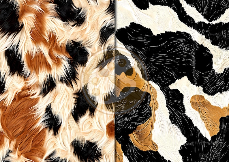 Brown Cow Fur Seamless Digital Paper Cow Fur Digital Paper Cowhide
