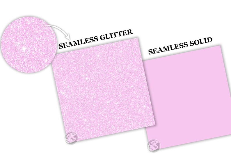 Pastel Glitters and Solids Seamless Digital Paper: Sparkle Rainbow ...