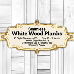 Papel digital sin costuras con tablones de madera blanca: papel digital de madera blanca imprimible, patrón de madera clara, textura de madera, papel de madera, fondo de madera