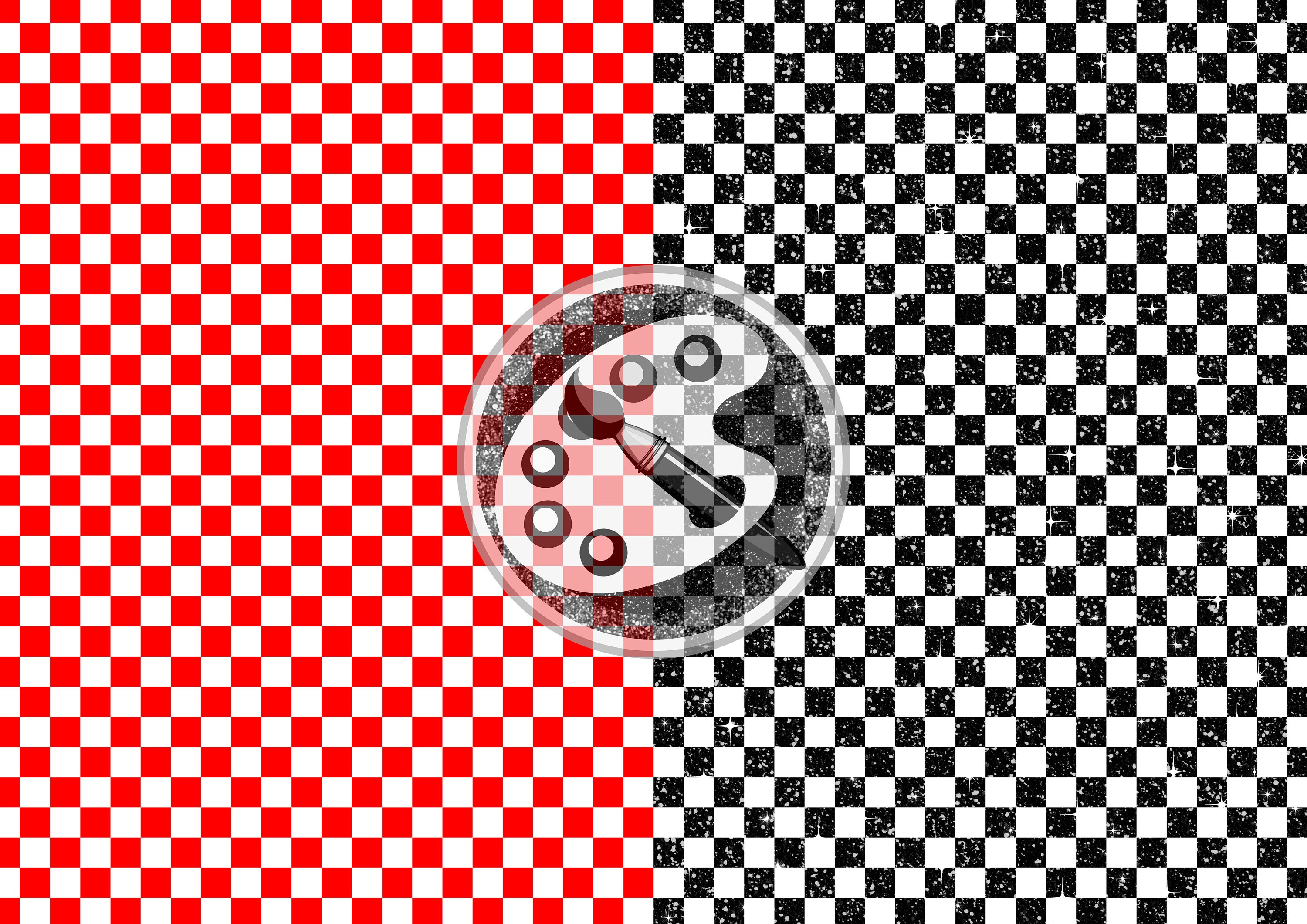 Checkered Pattern Seamless Digital Paper Rainbow Checkerboard Digital