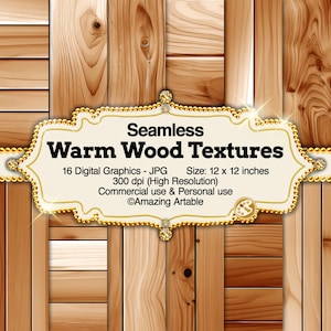 Warm Wood Textures Seamless Digital Paper: printable brown wood digital paper wood background distressed wood paper timber wooden textures