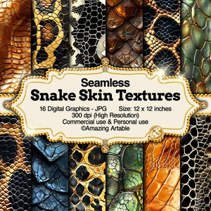 Textura de pele de cobra sem costura papel digital: padrão de couro de cobra para impressão pele de réptil papel digital estampa animal fundo animal