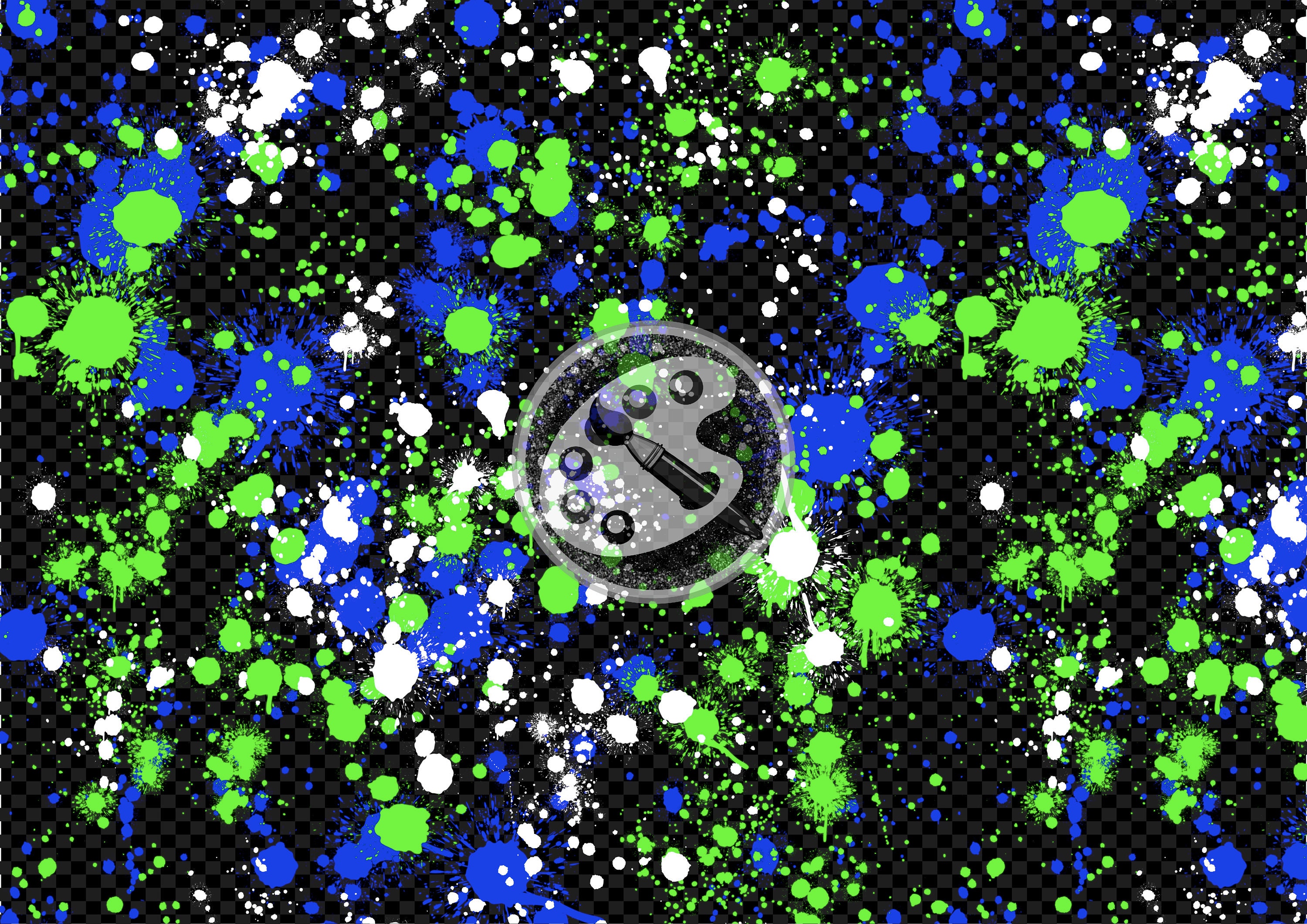 Luxury Neon Paint Splatter Clipart: Fluorescent Paintball Splatters