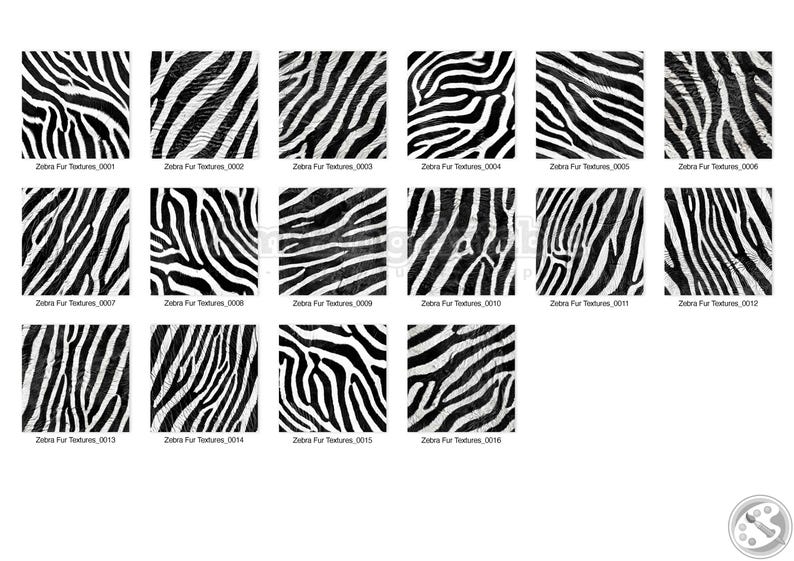 Zebra Fur Texture Seamless Digital Paper: Black and White Zebra Stripes ...