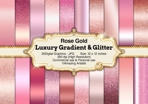 Rose gold glitter drips pink girly luxury tissue paper