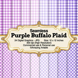 Papel digital sem costura xadrez roxo búfalo: padrão xadrez roxo pastel, papel com padrão xadrez roxo claro, fundo com padrão xadrez