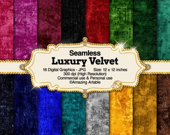 Luxus-Samt-Nahtlos-Digital-Papier: Vintage-Samtgewebebeschaffenheits-Regenbogen-Samtmuster-gold und silberne smaragd-rote Samhintergründe