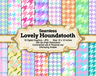 Precioso papel digital sin costuras con diseño de pata de gallo: papel digital con diseño de pata de gallo en tonos pastel, fondo con diseño de pata de gallo, papel con diseño de pata de gallo.