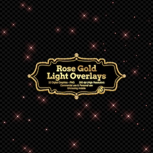Sovrapposizioni di luce oro rosa: sovrapposizione di luce bokeh romantica, sovrapposizioni di scintillio, clipart di stelle scintillanti, bagliore di lusso, riflesso dell'obiettivo, sovrapposizione di luce foto png
