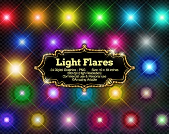 Light Flare Clipart: 24 light overlays in transparent png light lens flare clipart light overlays glow star light leak photoshop light flare