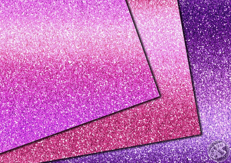 Pink & Purple Ombre Digital Paper: seamless pink glitter gradient background luxury shimmer pink and purple digital paper red pink ombre image 4