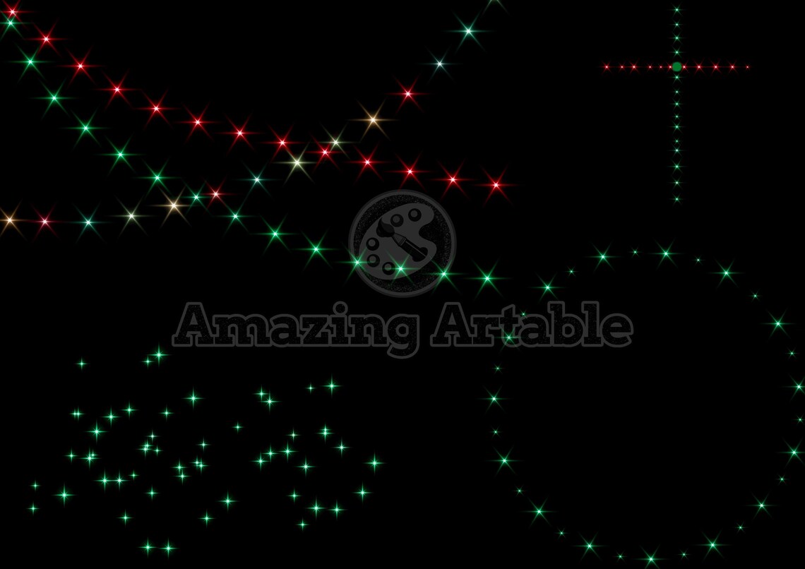 Christmas Sparkle Clipart: Red and Green Light Overlay Sparkle Lens ...