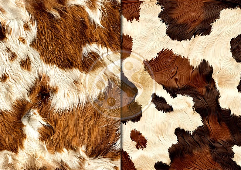 Brown Cow Fur Seamless Digital Paper Cow Fur Digital Paper Cowhide