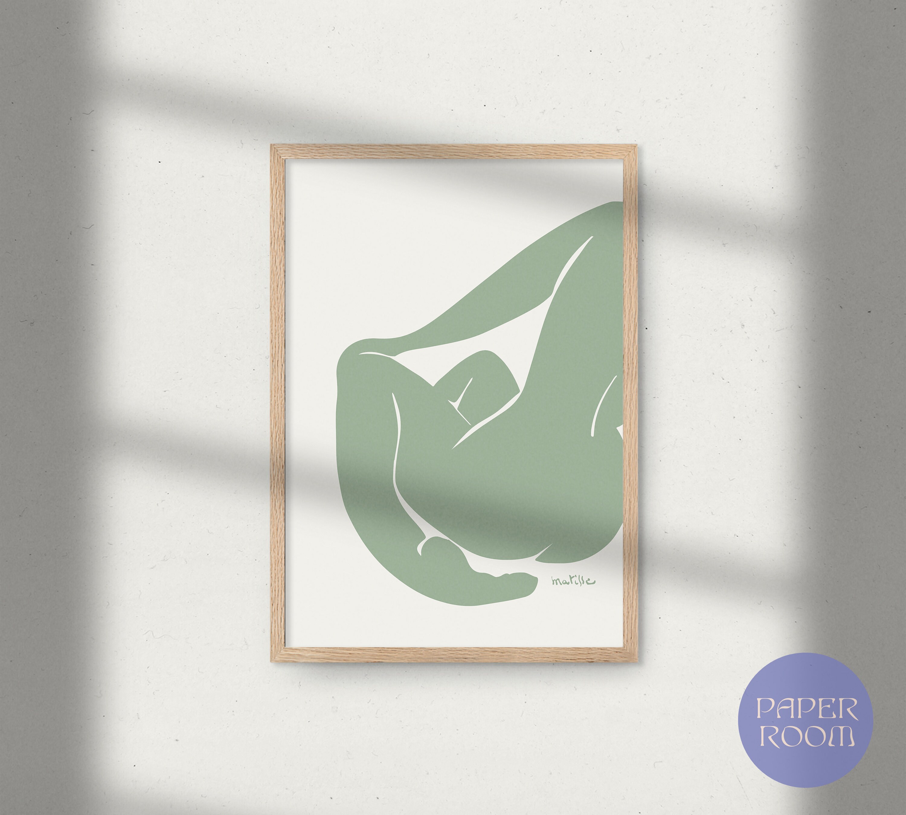 Green Nude Painting By Henri Matisse - o00h16h