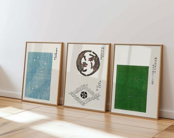 Taguchi Tomoki Set of 3 wall art, Japanese Wall Decor, Ship Worldwide from UK,US,Aus,Europe : )