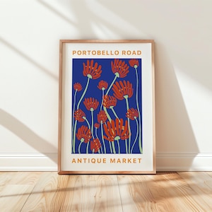 Portobello Road Marktdruck, Londoner Marktdruck, britische Stadtwandkunst, Schiff weltweit aus Großbritannien, den USA, Aus, EU