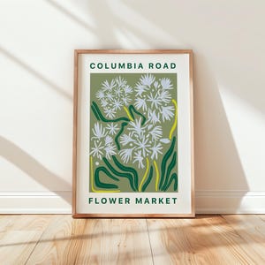Columbia Road Blumenmarkt Druck, Londoner Marktdruck, britische Stadtwandkunst, Schiff weltweit von Großbritannien, aus den USA, aus, EU