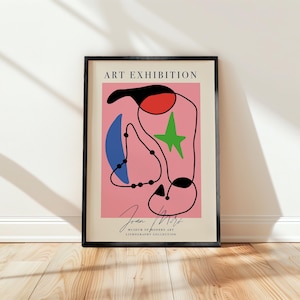 Joan Miro print, Miro inspired abstract print, Miro poster print, Ship Worldwide from UK,US,Aus,EU : )