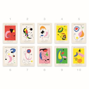 Arte de parede de Joan Miró, impressão de arte abstrata, envio para todo o mundo do Reino Unido, EUA, Austrália, Europa :)