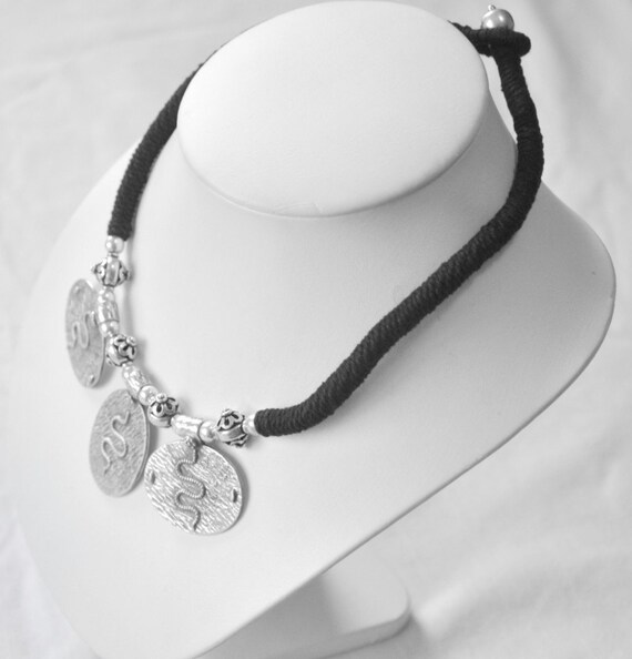 Snake Choker necklace Sterling Silver .925 Gem