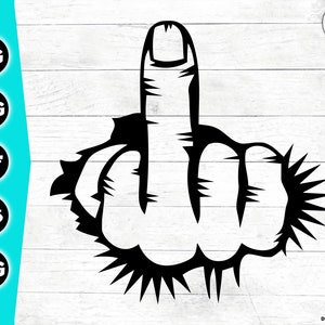 Mittelfinger SVG: Lustige Handgeste Schnittdatei (Digitaler Download)