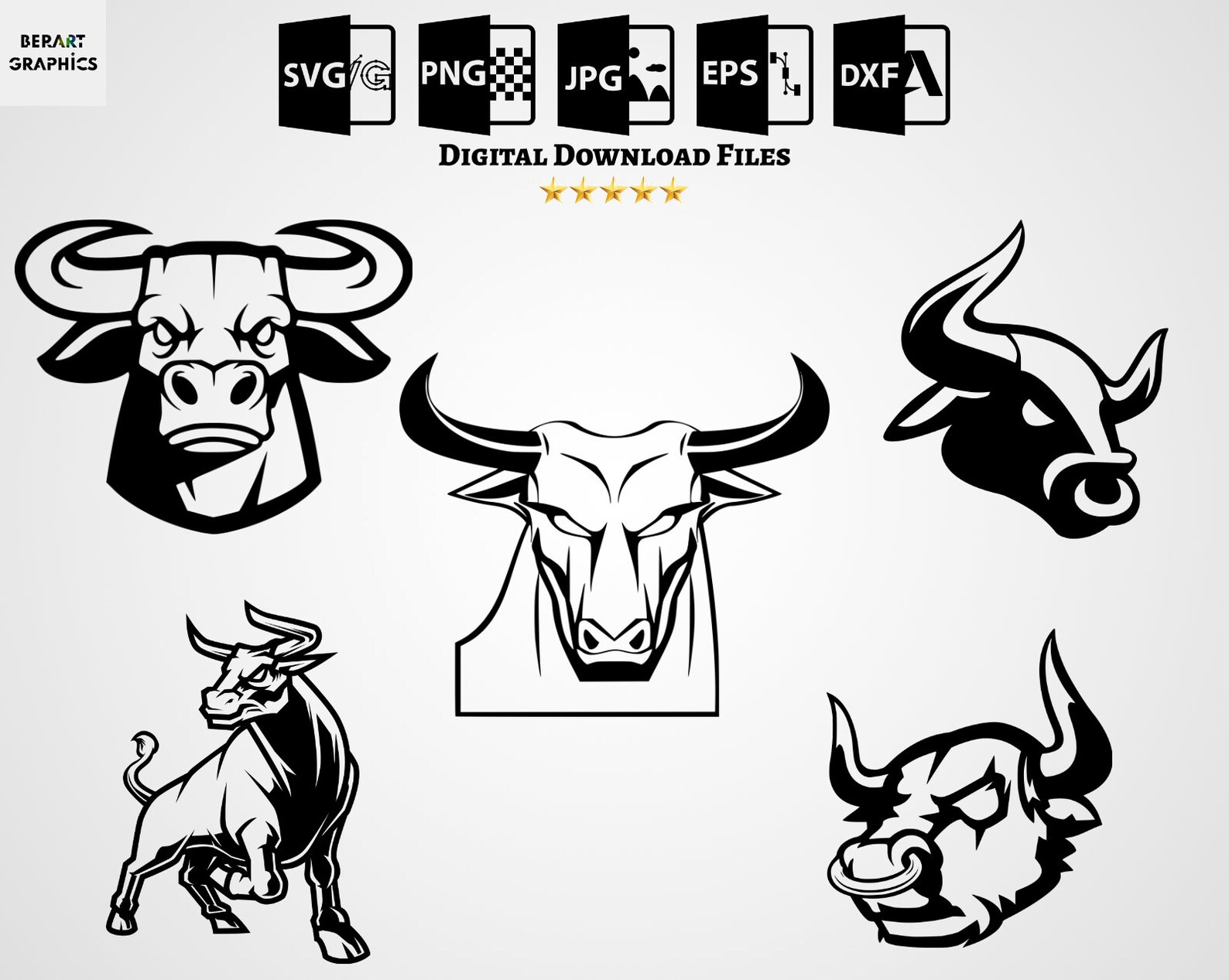 30 Bull SVG Bundle: Angry Bull Vector Graphics (digital Download) - Etsy