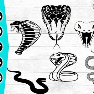 Snake SVG Bundle: Cobra, Python Vector Clipart (30 pcs, Instant Download) image 4
