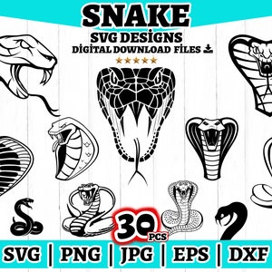 Slang SVG, Slang svg bundel, Slang vector, Slang hoofd Svg, Cobra Clipart, Piton svg, Slang gesneden bestand, Slang cricut Svg Png, Instant Download.