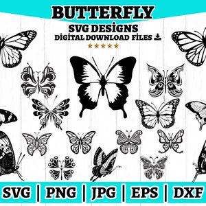 Butterfly SVG, Butterfly Silhouette, Monarch Butterfly, Butterfly SVG Cut File Cricut Butterfly Svg bundle SVG Png Cut File Digital Download