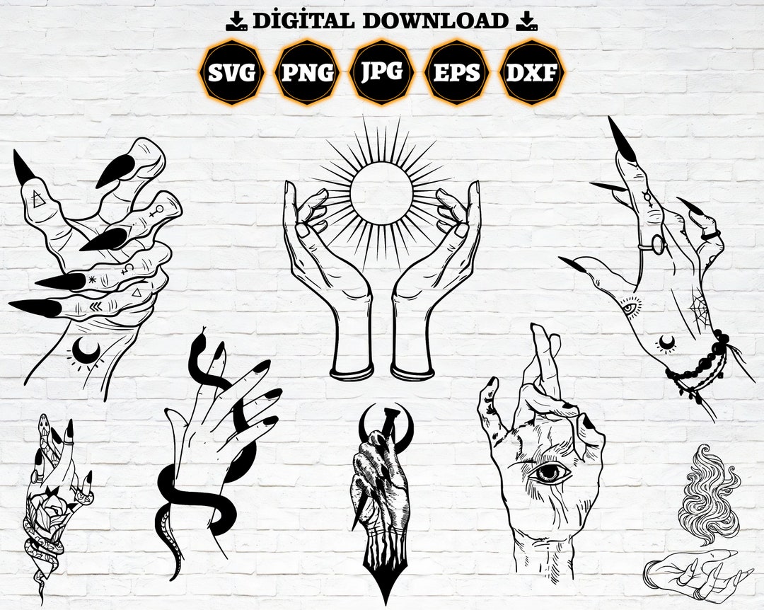 Witch Hands Svg Witch Svg Bundle SVG Gothic Magic (Download Now) Etsy