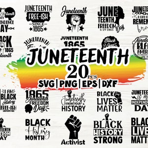 Juneteenth Svg Bundle, Juneteenth shirt Svg, Free-ish Since 1865 juneteenth svg, Black History Svg, juneteenth bundle svg for cricut.