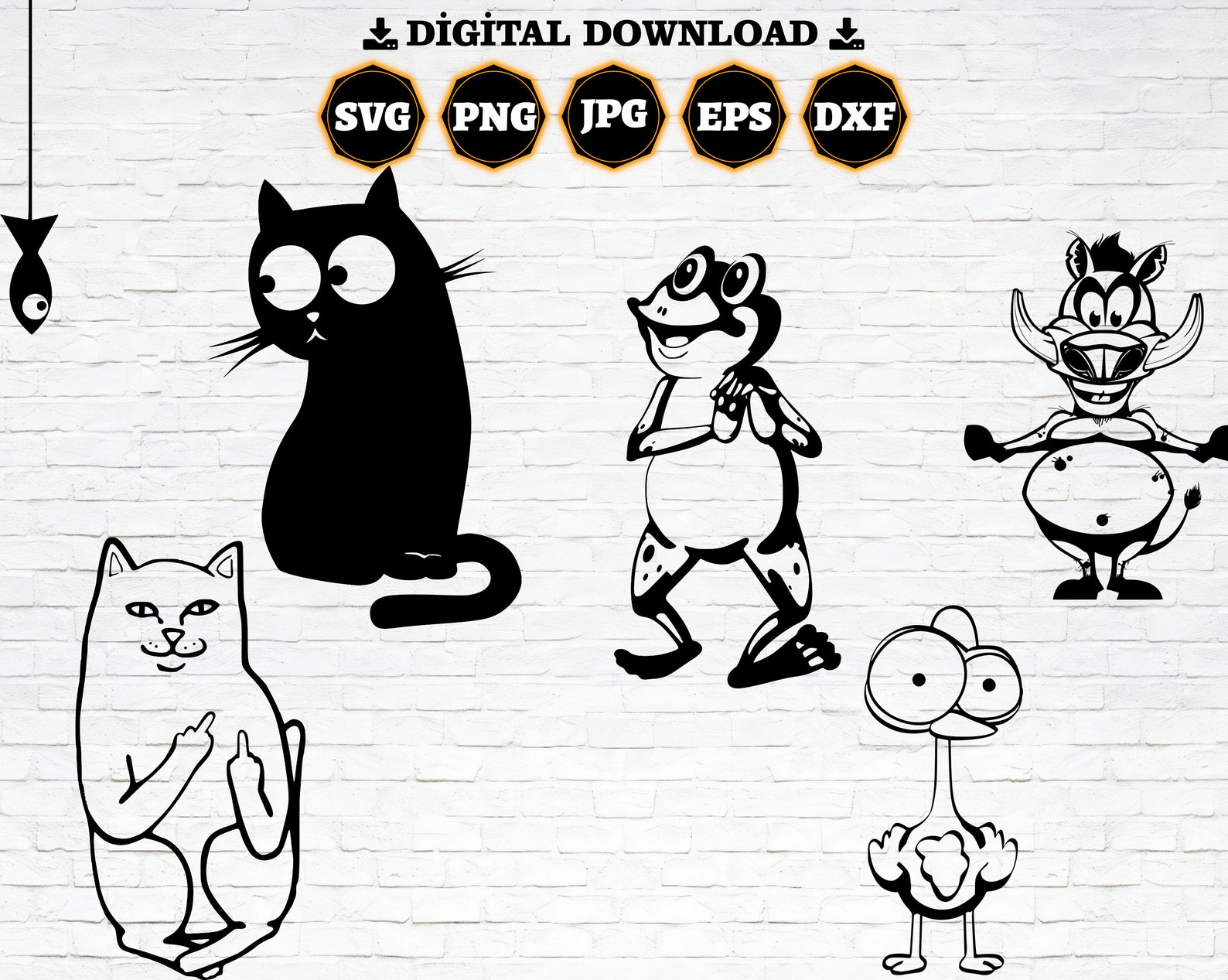 Funny Animals Svg Bundle, Animals Clipart, Svg Files for Cricut, 25 ...