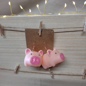 Squeaking Pig Earrings