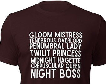 The Locked Tomb // Gideon the Ninth -- Names for Harrowhark -- Unisex T-Shirt