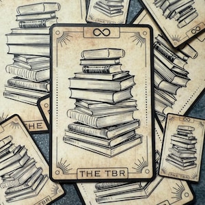 Bookish Tarot Kindle Sticker  -- Bookish Tarot: The Infinite TBR -- Matte vinyl waterproof sticker