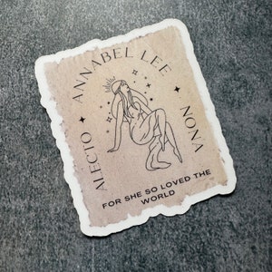 The Locked Tomb // Nona the Ninth -- The Many Names of A.L.  -- Matte vinyl waterproof sticker