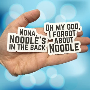The Locked Tomb // Nona the Ninth -- &quot;Noodle&#39;s in the back&quot; / &quot;I forgot about Noodle&quot; -- PREMIUM Matte vinyl waterproof stickers