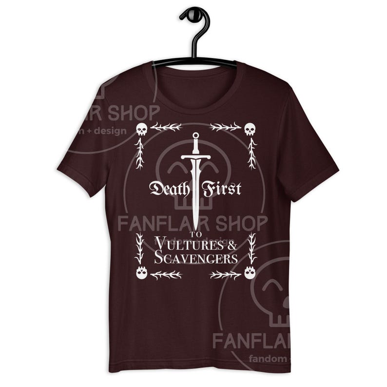 The Locked Tomb // Gideon the Ninth -- Death First to Vultures & Scavengers -- Unisex T-Shirt Bild 5