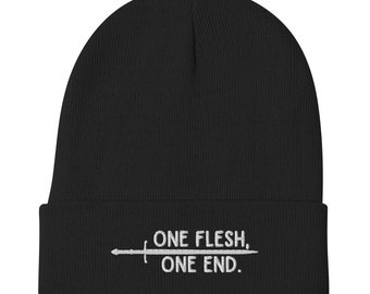The Locked Tomb // Gideon the Ninth -- One Flesh, One End -- Embroidered Beanie