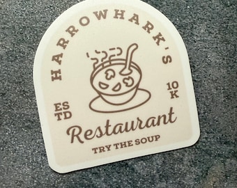 The Locked Tomb // Harrow the Ninth -- &quot;Harrowhark&#39;s Restaurant&quot; -- PREMIUM Matte Vinyl UV-/Water-proof Decal