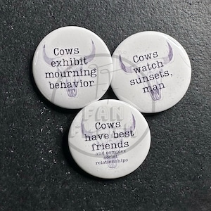 The Locked Tomb / Nona the Ninth - Cow Quotes, 37mm/~1.5&quot; Pinback Button Badge