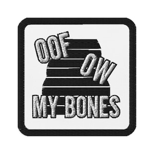 The Locked Tomb // Harrow the Ninth -- "Oof, ow, my bones" -- Embroidered patch