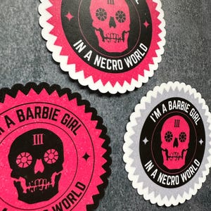The Locked Tomb // Gideon the Ninth // Barbenheimer -- Barbie Girl in a Necro World -- Matte vinyl waterproof sticker