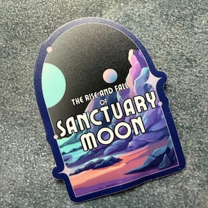 All Systems Red // The Murderbot Diaries -- The Rise & Fall of Sanctuary Moon -- Matte vinyl waterproof sticker