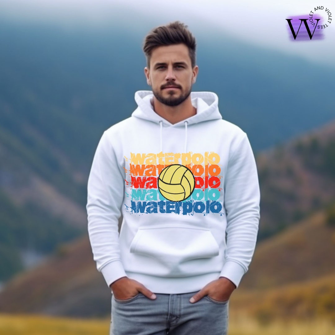 Water Polo Hoodie, Water Polo Sweatshirt With Colorful Lettering for
