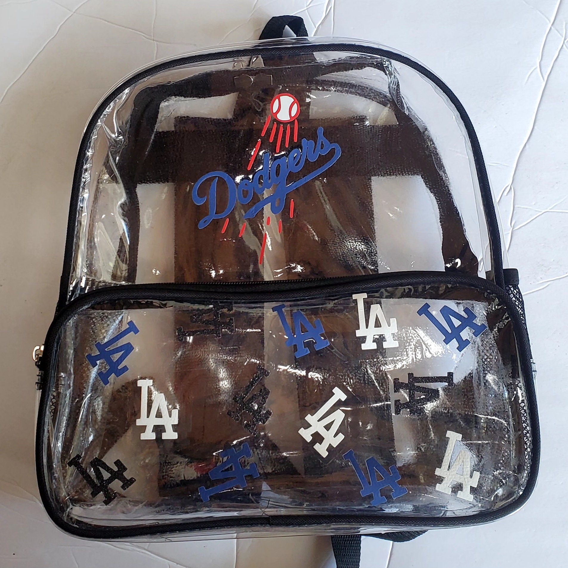 Dodgers Clear Bag Stadium Approved Clear Concert Purse with Black Straps