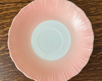 Vintage MacBeth Evans Cremax "Bordette" Glass Saucer | Paint Milk Glass | Retro Kitchen