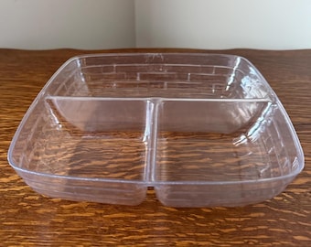 Longaberger Basket 8" x 8" Three Way Hard Plastic Protector Liner Insert Serving Solutions